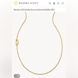 Kendra Scott Gold Initial 'D' Necklace
